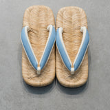 Eight-piece sandals, plain, light blue