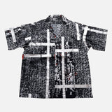 Kondaya Genbei Short Sleeve Shirt SHIKOKU PILGRIMAGE BROKEN LATTICE Pilgrimage BLACK