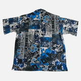 Kondaya Genbei Short Sleeve Shirt BLUE PARADISE BLACK FOIL