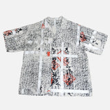 Kondaya Genbei Short Sleeve Shirt SHIKOKU PILGRIMAGE BROKEN LATTICE Pilgrimage WHITE